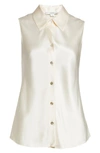 Vince Silk Button-up Blouse In Chiffon