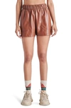 Steve Madden Lainey Faux Leather Shorts In Green