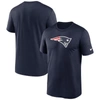 Nike Men's Big And Tall Navy New England Patriots Logo Essential Legend Performance T-shirt In Navy
