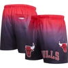 Pro Standard Men's  Purple, Red Chicago Bulls Ombre Mesh Shorts In Purple