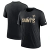 Nike Heather Black New Orleans Saints Team Tri-blend T-shirt In Heather Black