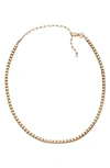 Jennifer Zeuner Rima Box Chain Necklace In Gold Vermeil