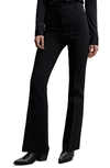 Mango Tailored Straight Leg Pants In Black In Black