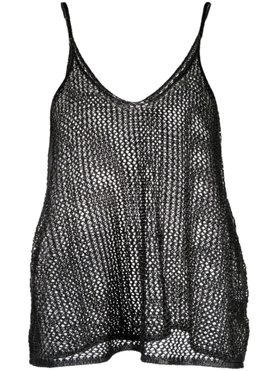 Dodo Bar Or Miles Metallic Knit Top In Black