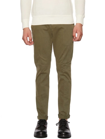 Dondup Cotton Trousers In Green