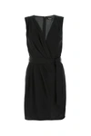 Dsquared2 Belted Silk-crepe Dress In 900