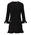 Dsquared2 Ruffle-cuff Minidress In Black