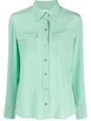 Equipment Slim Signature Shirt In Misty Jade In Verde
