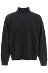 Fear Of God Eternal Logo-appliquéd Merino Wool Rollneck Sweater In Grey