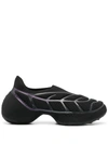 Givenchy Tk-360 Plus Knit Slip-on Sneakers In Black