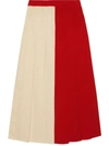 Gucci Women's Two-tone Wool Skirt | Size Small | 727146xkczb Color 9118 In White