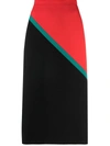 Gucci Diagonal Stripe Wool Skirt In Black