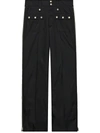 Gucci Stud-embellished Straight-leg Pants In Black