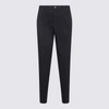 INCOTEX INCOTEX DARK BLUE COTTON STRETCH PANTS