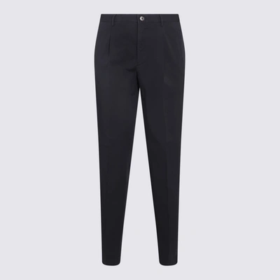 Incotex Dark Blue Cotton Stretch Trousers