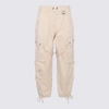 Isabel Marant Cargo Trousers Gold-tone Stud Embellishment In Beige
