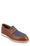 Thomas & Vine Kaufman Moc Toe Penny Loafer In Cognac