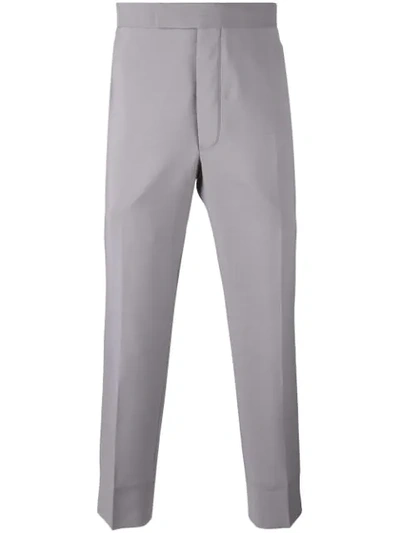 Thom Browne Cropped Tailored Trousers In Grey