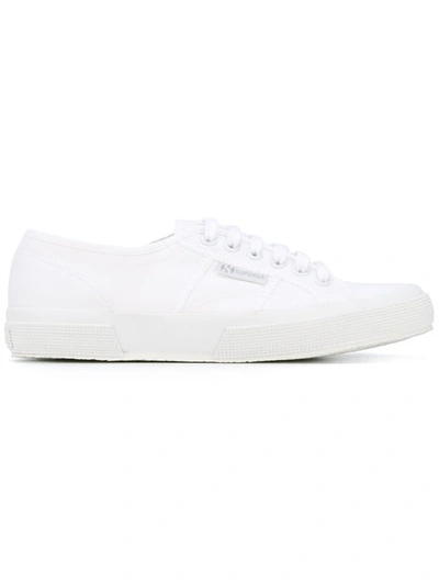 Superga 2750 Synt Crocodile Embossed Sneaker In White