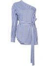 ROSETTA GETTY striped asymmetric blouse,131718429612099067