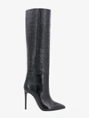 Paris Texas Arrow Toe Stiletto Boots In Black Leather In Black