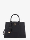 Burberry Black Frances Tb Plaque Tote Bag In Black