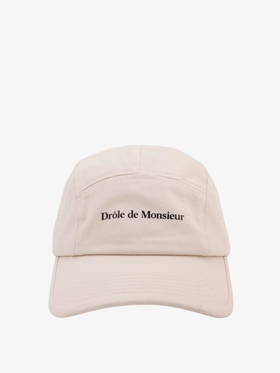 Drôle De Monsieur Logo印花棉棒球帽 In Beige