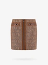 Versace Jacquard Pattern Mini Skirt In Brown