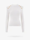 Balmain Gold-tone Buttons Sweater In White