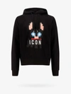 Dsquared2 Cotton Hooded Sweatshirt With Graphic Print In Black