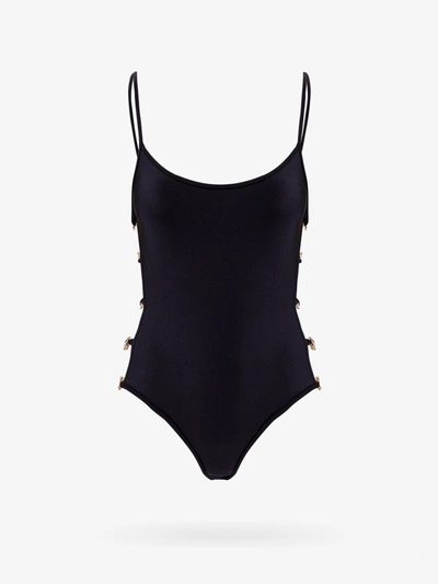 Gucci Sparkling Jersey Swimsuit With Horsebit In Black
