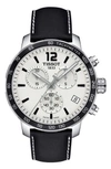Tissot QUICKSTER CHRONOGRAPH LEATHER STRAP WATCH, 42MM,T0954171603700