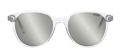 Dior In R1i 85a4 26c Round Sunglasses In Silver