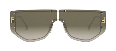 Fendi Fe40096u 30f Flattop Sunglasses In Brown