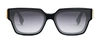 Fendi Fe40099f 01b Square Sunglasses In Grey