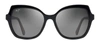 Maui Jim Mamane Mj Gs883-02 Geometric Polarized Sunglasses In Grey