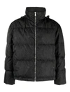 Versace Baroque-print Puffer Jacket In Black