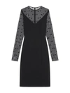 Givenchy Bi-material Dress With 4g Motif In Black