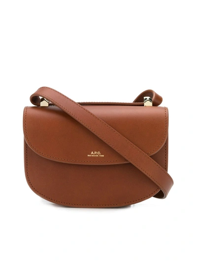 Apc Geneve Mini Shoulder Bag In Brown