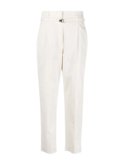 Brunello Cucinelli High-waisted Tapered-leg Trousers In Nude & Neutrals