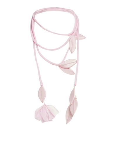 Sucrette Silk Necklace In Pink & Purple