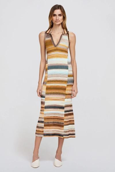 Jonathan Simkhai Emiliana Dress In Brown