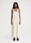 Totême Scoop-neck Sleeveless Sable Maxi Dress In Macadamia