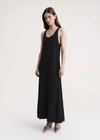 Totême Scoop-neck Sleeveless Sable Maxi Dress In Black