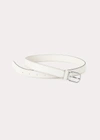 Totême Slim Trouser Leather Belt Milk Grain In Milk Grain