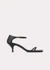 Totême The Strappy Lizard-effect Leather Sandals In Black Lizard