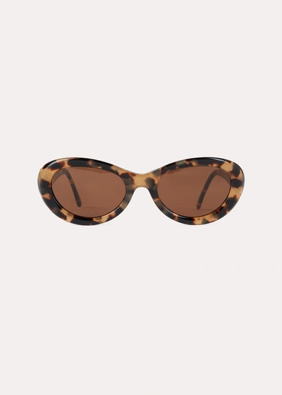 Totême The Ovals Round-frame Acetate Sunglasses In Tortoiseshell,brown