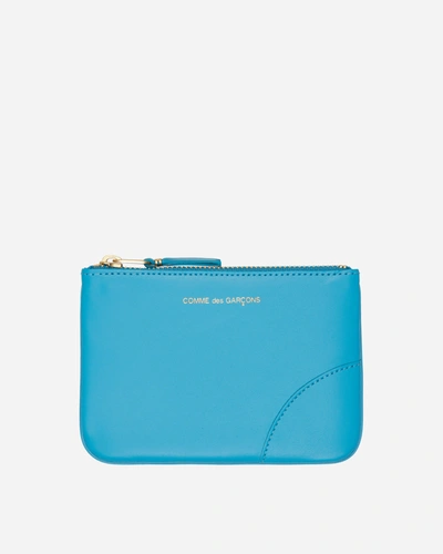 Comme Des Garçons Classic Line Zip Pouch In Blue