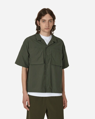 Wild Things Half Sleeve Camp Shirt Olive In Green