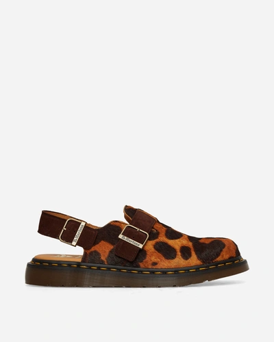 Dr. Martens' Herren Jorge Made In England Hair On Slingback Mule Sandalen In Brown,tan,leopard